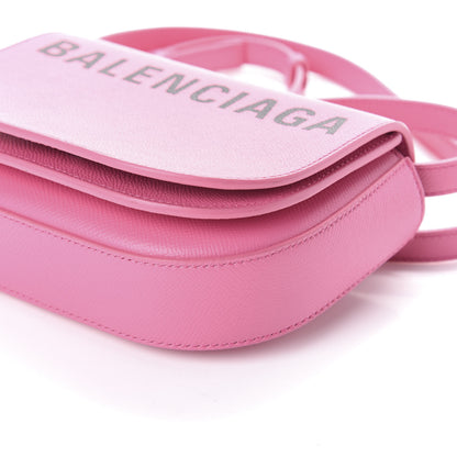 Balenciaga Signature Grained Calfskin Logo Print Ville Day Bag XS Rose Bubblegum Black 8 of 8