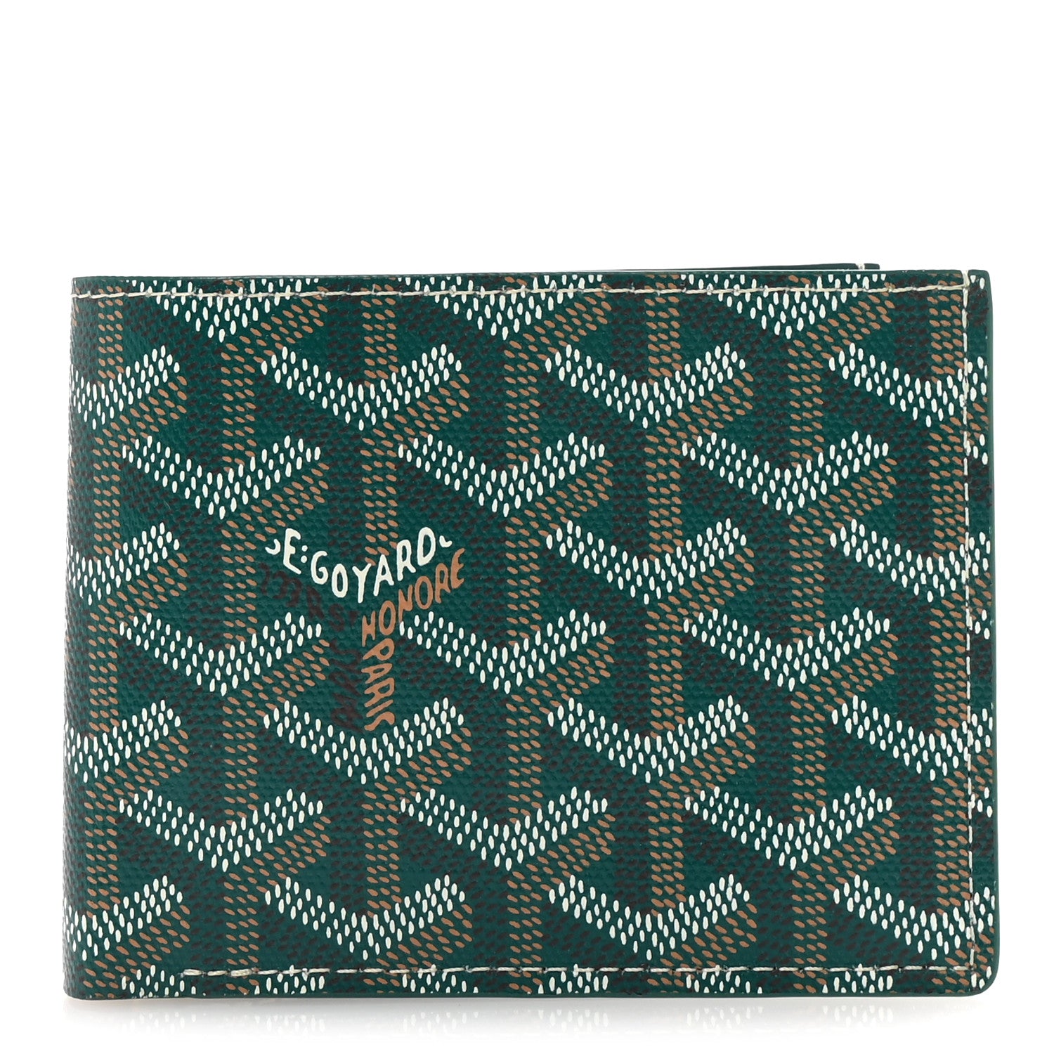 Goyard Goyardine Bi-Fold Victoire PM Wallet Green 1 of 7