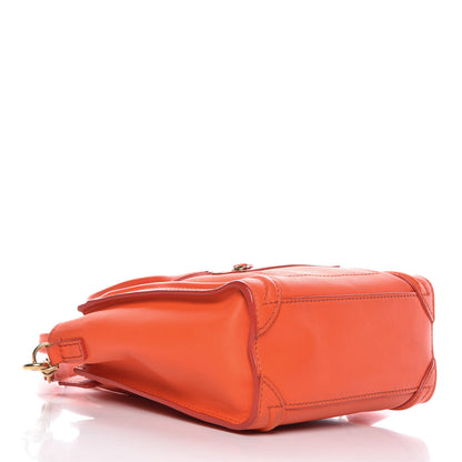 Celine Smooth Calfskin Nano Luggage Fluo Orange 3 of 15