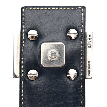 Fendi Zucchino Half Moon Baguette Navy Blue 10 of 11