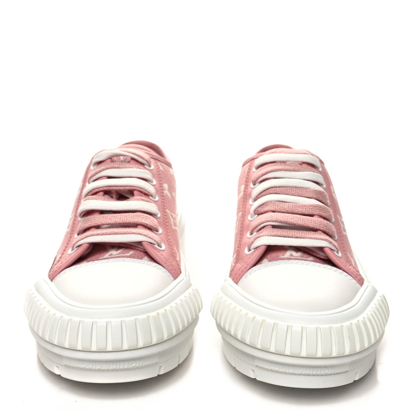 Denim Monogram Squad Sneakers 36 Pink