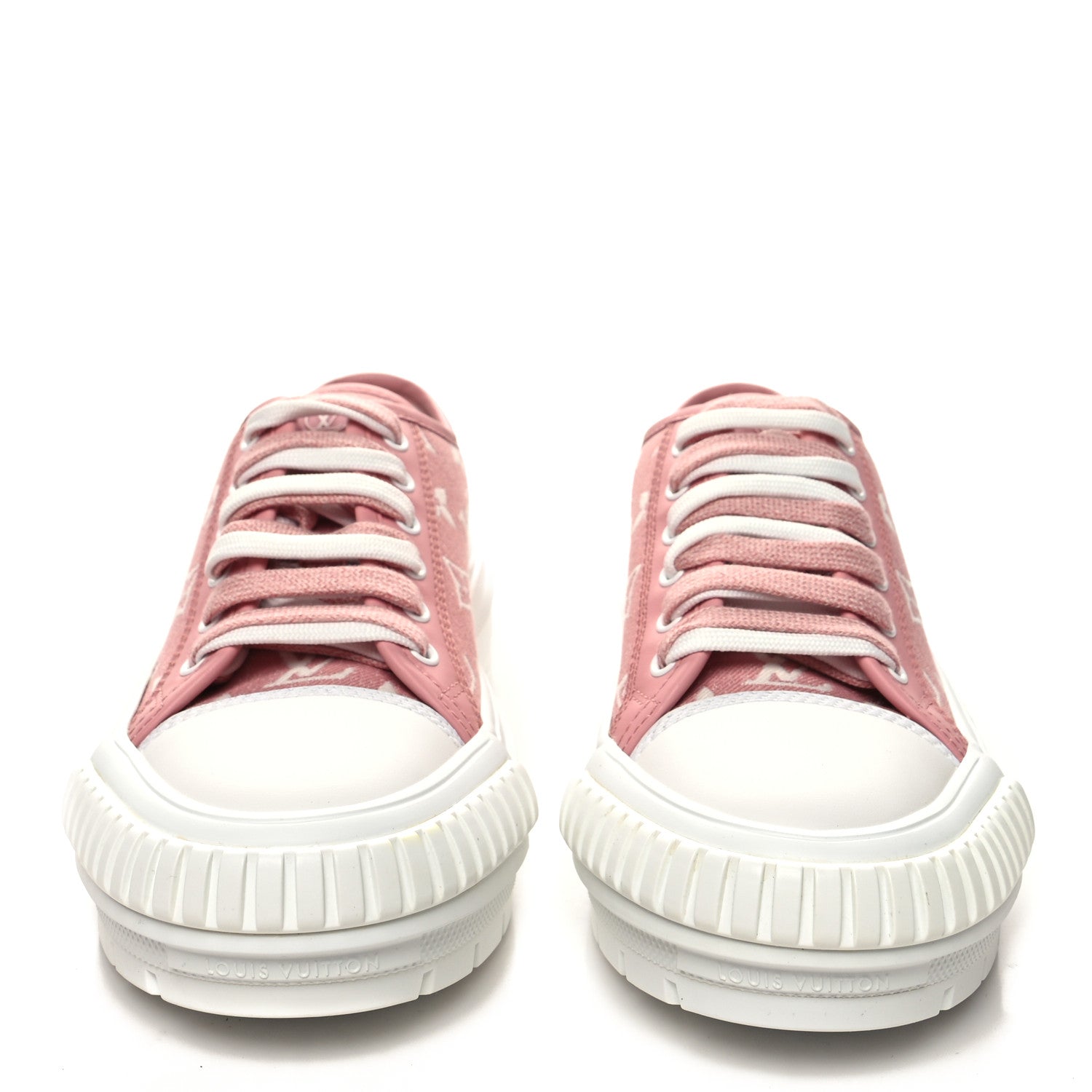 Louis Vuitton Denim Monogram Squad Sneakers 36 Pink 2 of 8