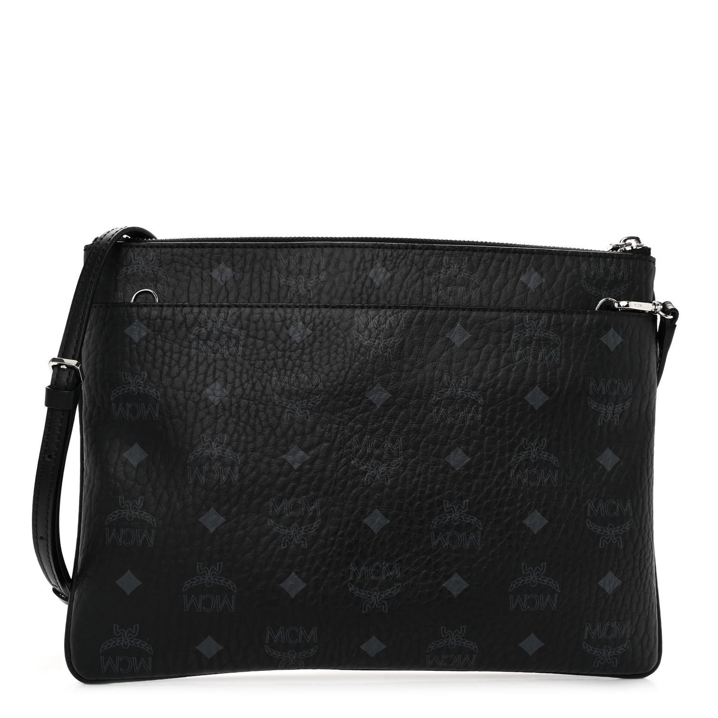 Visetos Medium Crossbody Pouch Black