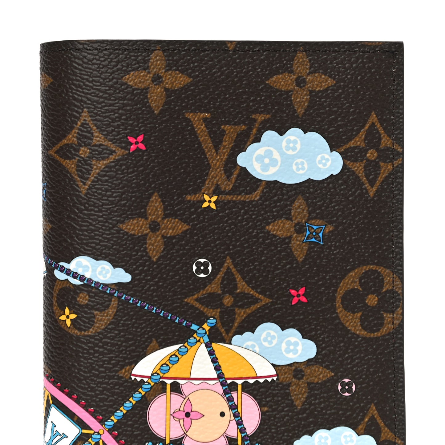 Monogram 2020 Christmas Animation Big Wheel Passport Cover Rose Ballerine