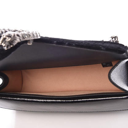 Gucci Velvet Skipper Crystal GG Monogram Small Dionysus Shoulder Bag Black Black Diamond 6 of 8