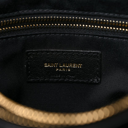 Saint Laurent Calfskin Y Quilted Monogram Medium Loulou Chain Satchel Black 7 of 13