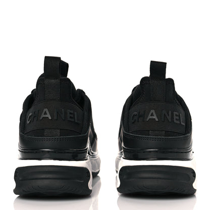 Chanel Velvet Calfskin Mixed Fibers CC Sneakers 36 Black 5 of 9