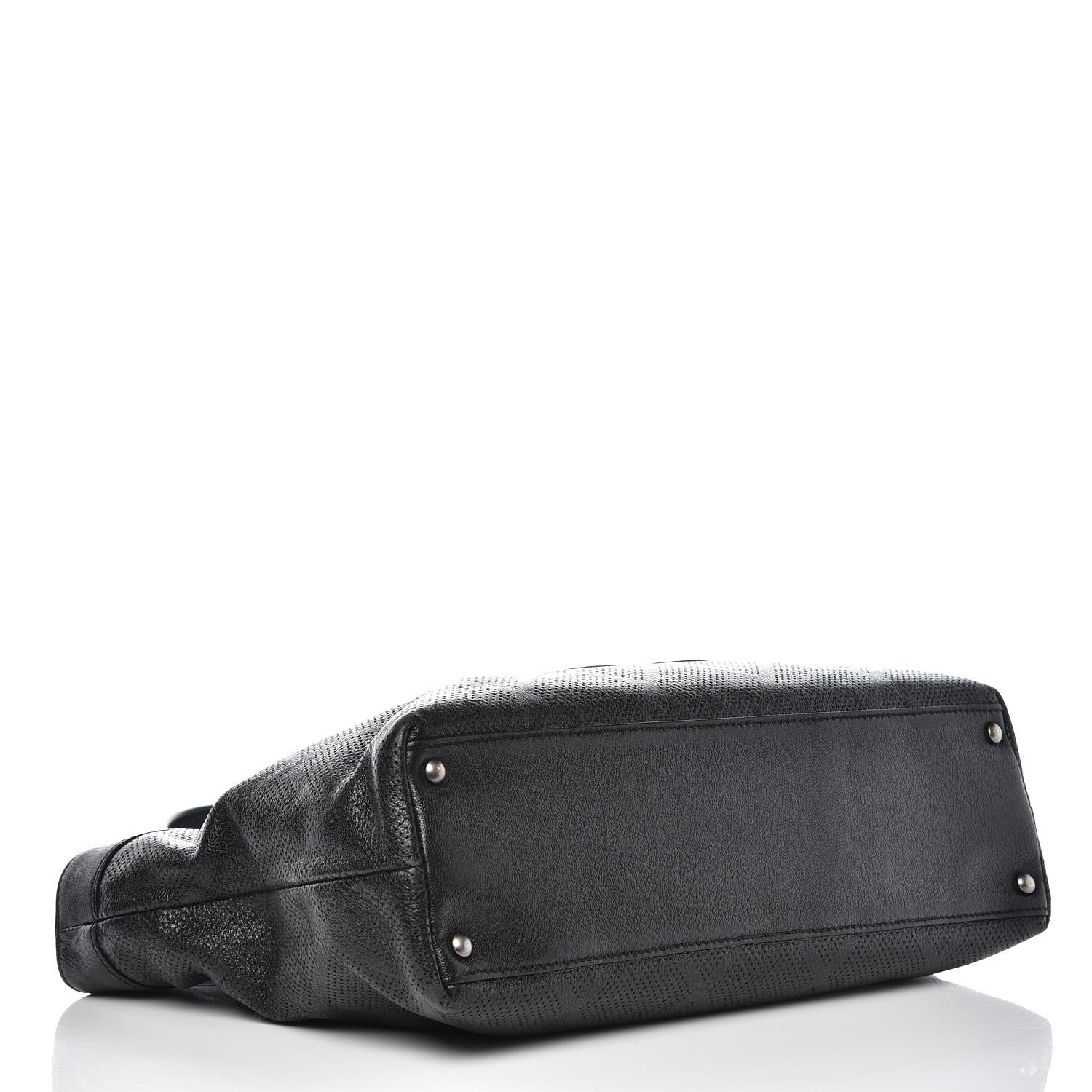 Chanel Goatskin Perforated Large CC Tote Black 4 of 17