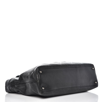 Chanel Goatskin Perforated Large CC Tote Black 4 of 17