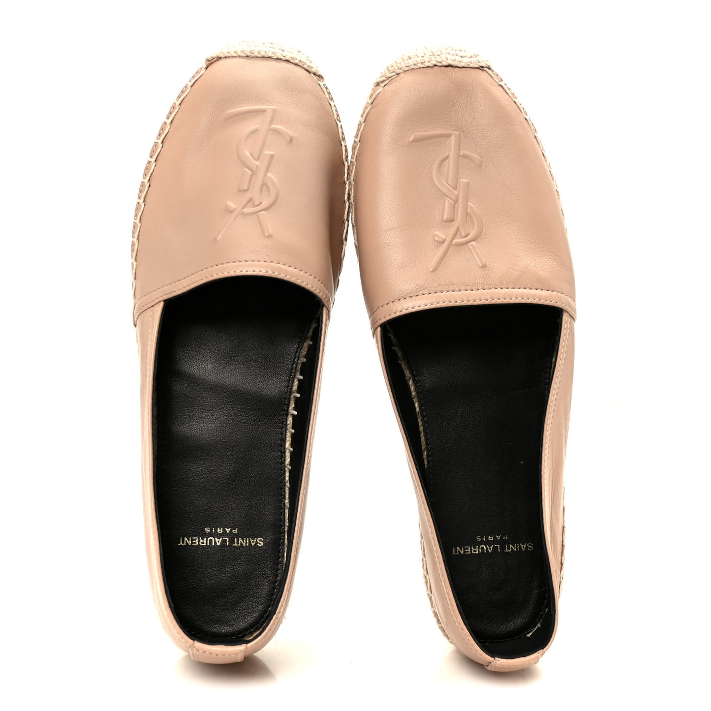 Lambskin Monogram Espadrilles 37.5 Nude
