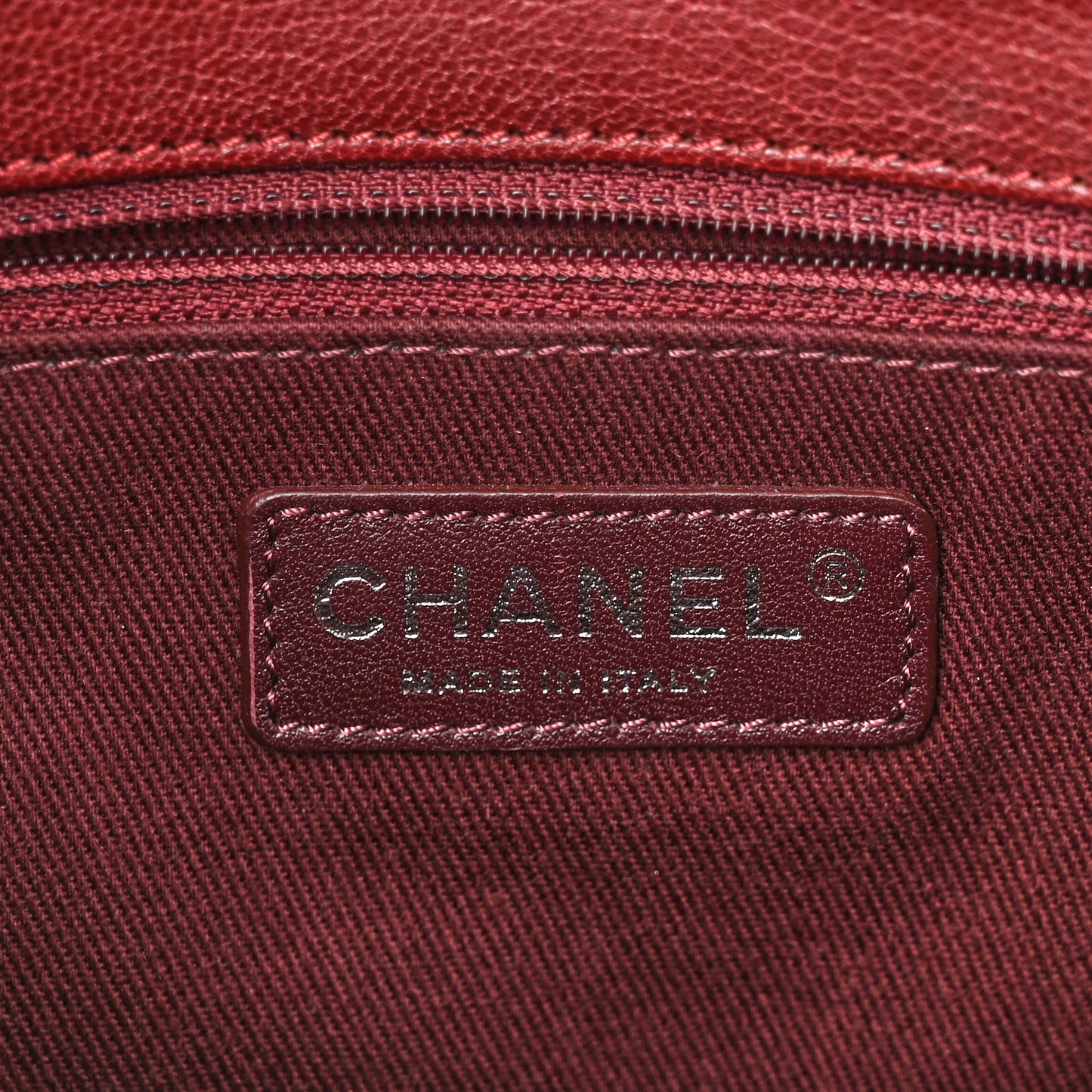 Shiny Goatskin Quilted Small Double Carry Waist Chain Flap Burgundy