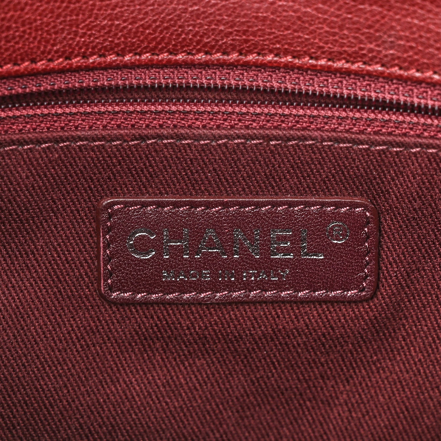 Chanel Shiny Goatskin Quilted Small Double Carry Waist Chain Flap Burgundy 6 of 10
