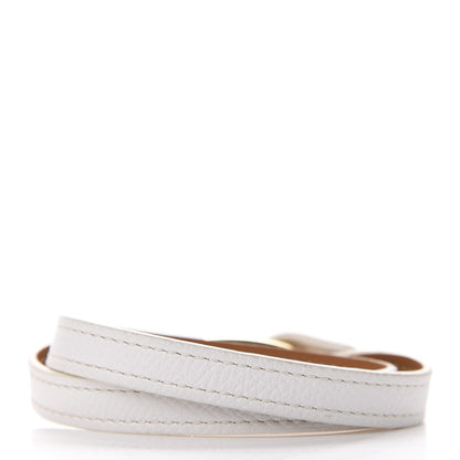 Hermes Epsom Granville Double Tour Bracelet M White 3 of 8
