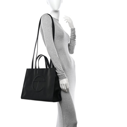 Telfar Vegan Leather Medium Shopping Bag Black 2 of 10
