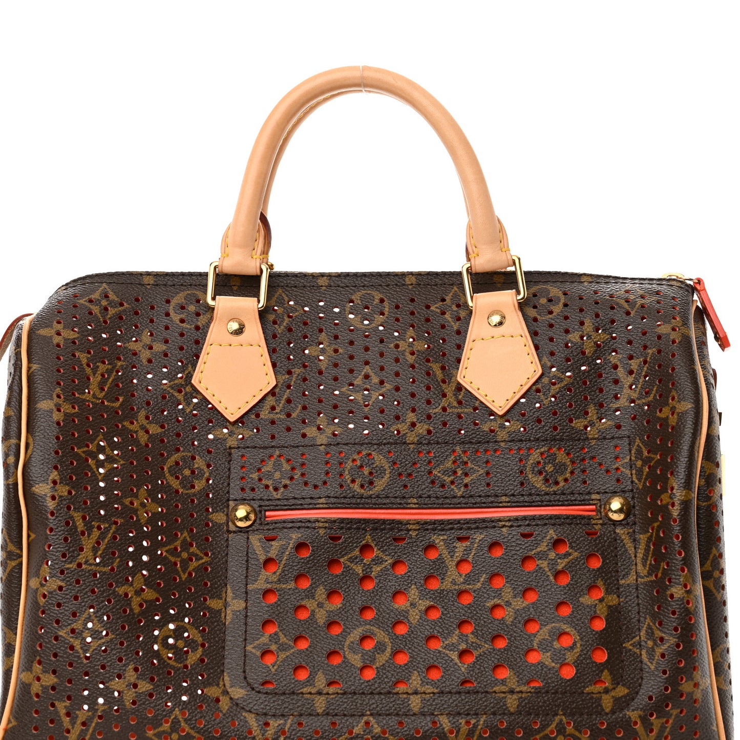 Monogram Perforated Speedy 30 Fuchsia