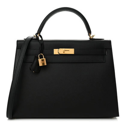 Hermes Epsom Kelly Sellier 32 Black 1 of 11