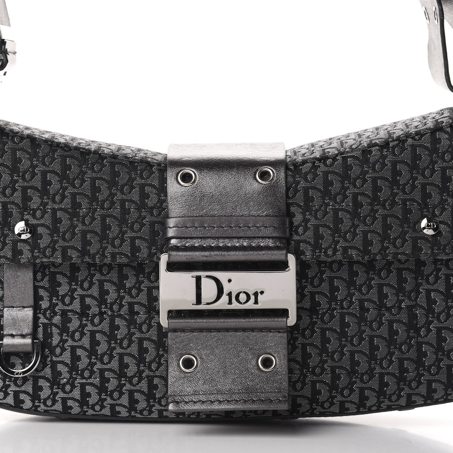 Metallic Monogram Street Chic Shoulder Bag Black