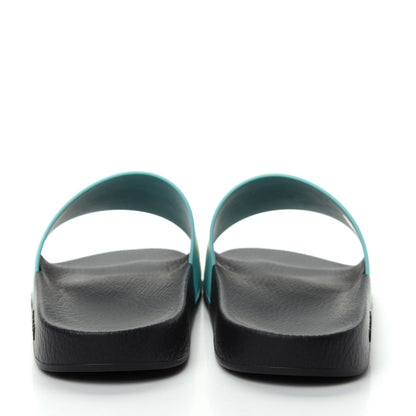 Gucci Rubber GG Rainbow Mens Pursuit Pool Slide Sandals 11 Aquamarine 7 of 10