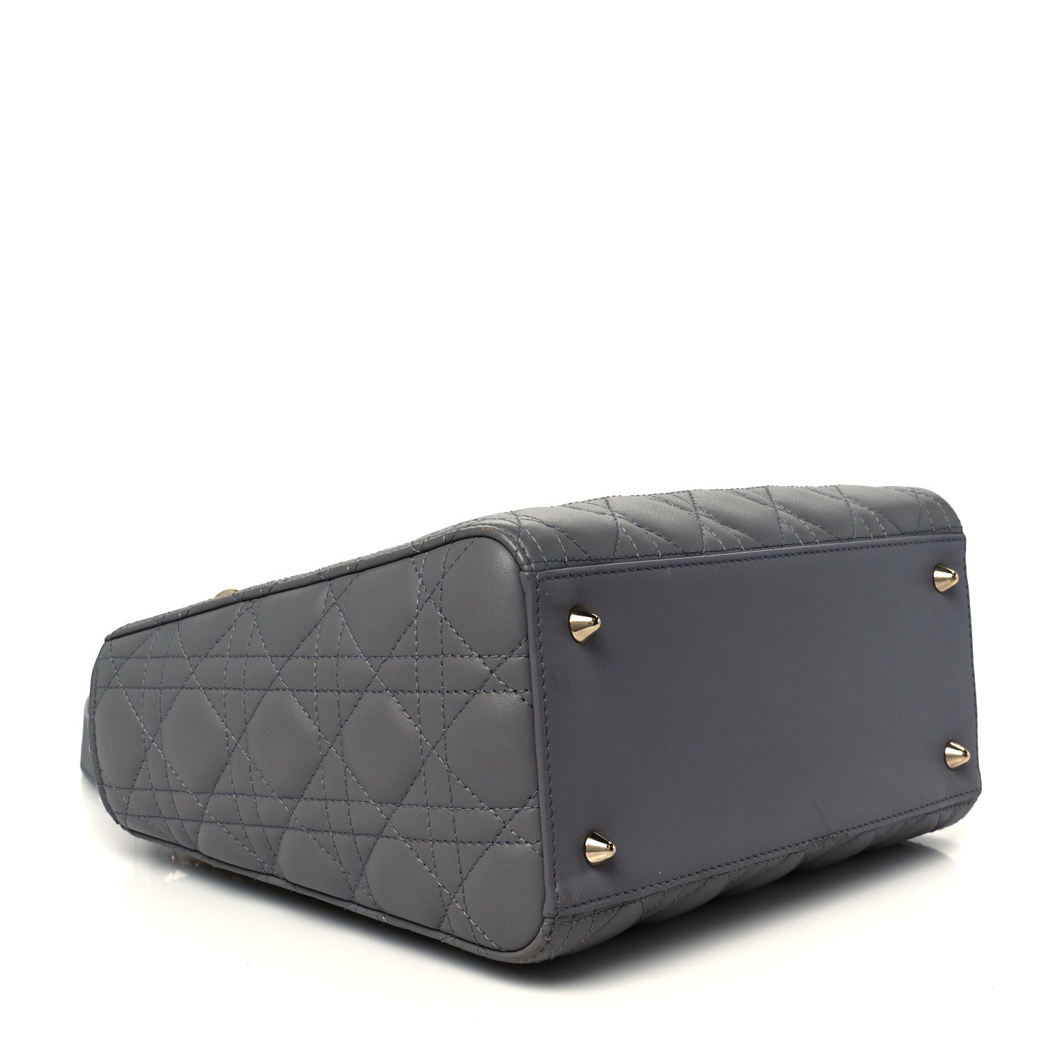 Christian Dior Lambskin Cannage Medium Lady Dior Grey 4 of 10