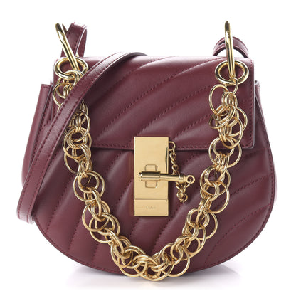 Chloe Calfskin Quilted Mini Drew Bijou Shoulder Bag Plum Purple 1 of 9