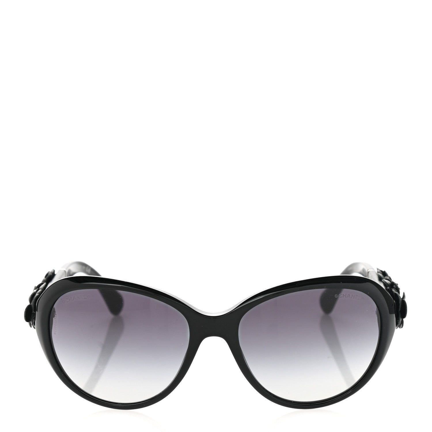 Chanel Acetate Lambskin Camellia CC Sunglasses 5316-Q Black 2 of 9