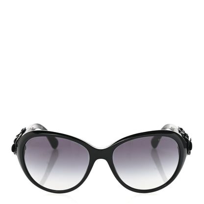 Chanel Acetate Lambskin Camellia CC Sunglasses 5316-Q Black 2 of 9