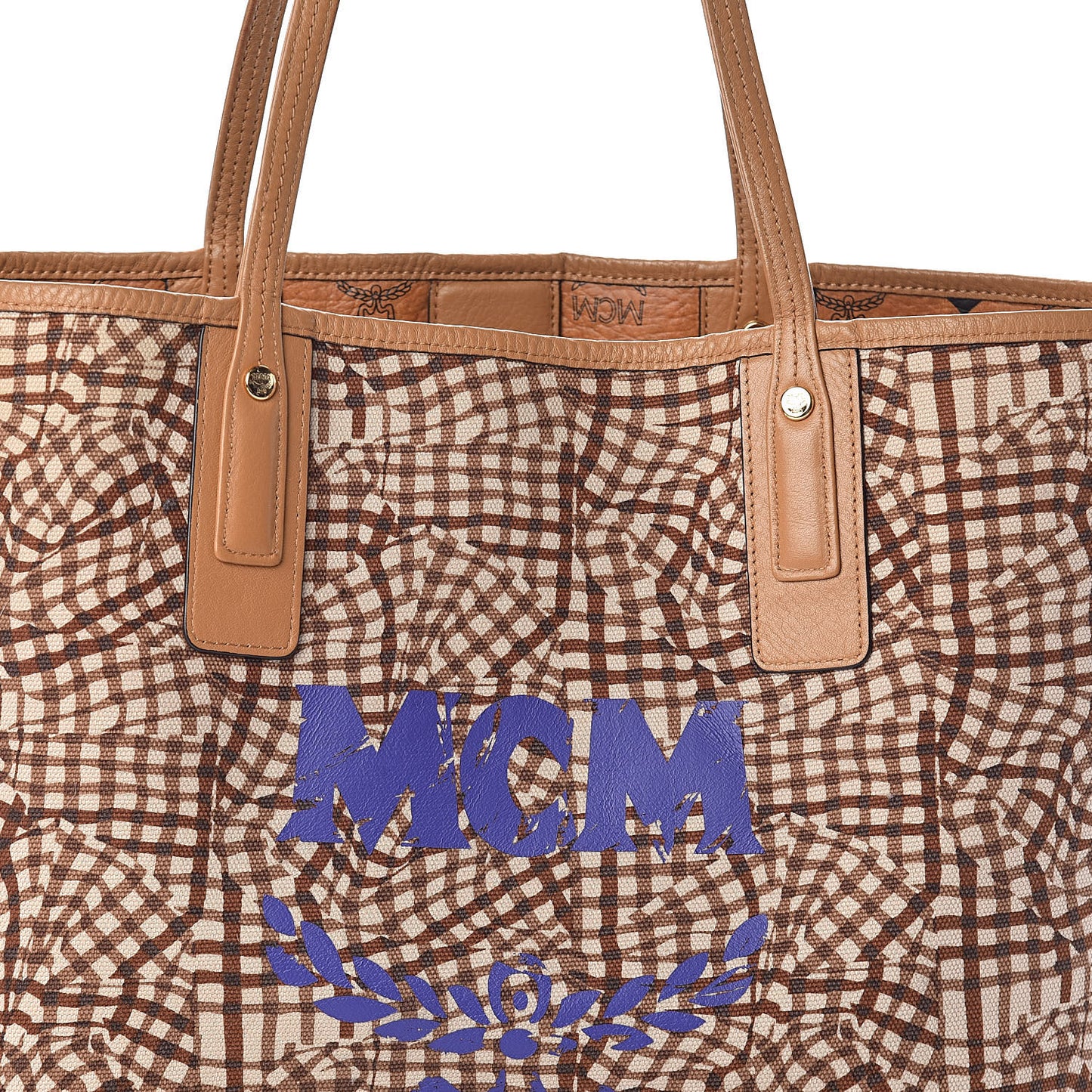 Visetos Medium Liz Reversible Shopper Tote Cognac