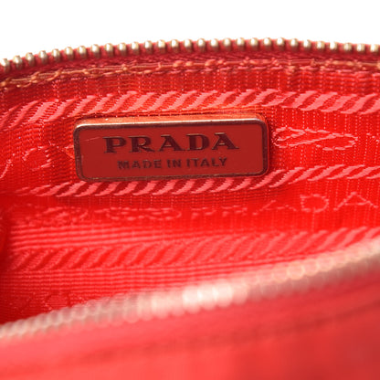 Prada Tessuto Nylon Saffiano Shoulder Bag Rosso 6 of 12