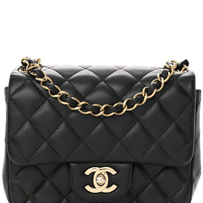 Chanel Lambskin Quilted Mini Square Flap Black 8 of 20