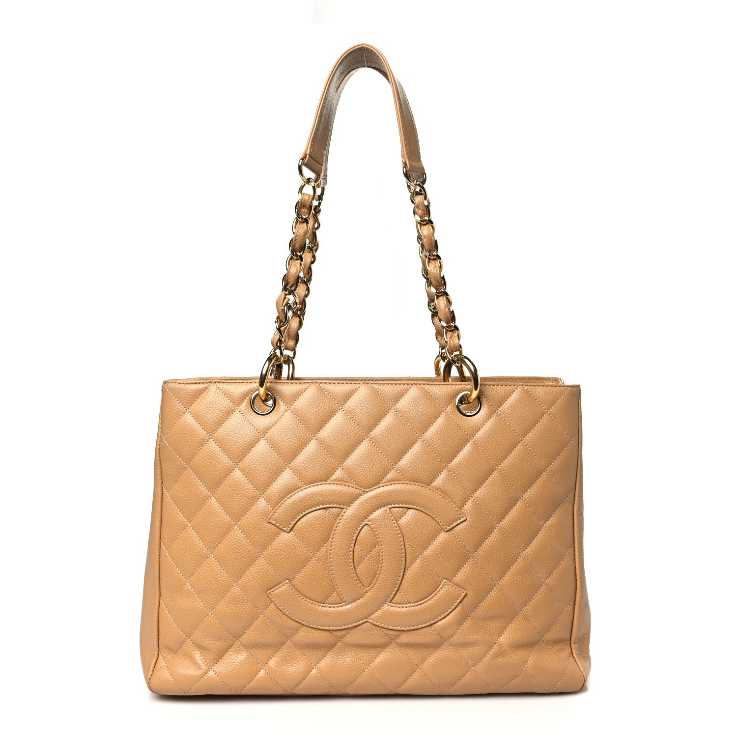 Chanel Caviar Quilted Grand Shopping Tote GST Dark Beige 1 of 14