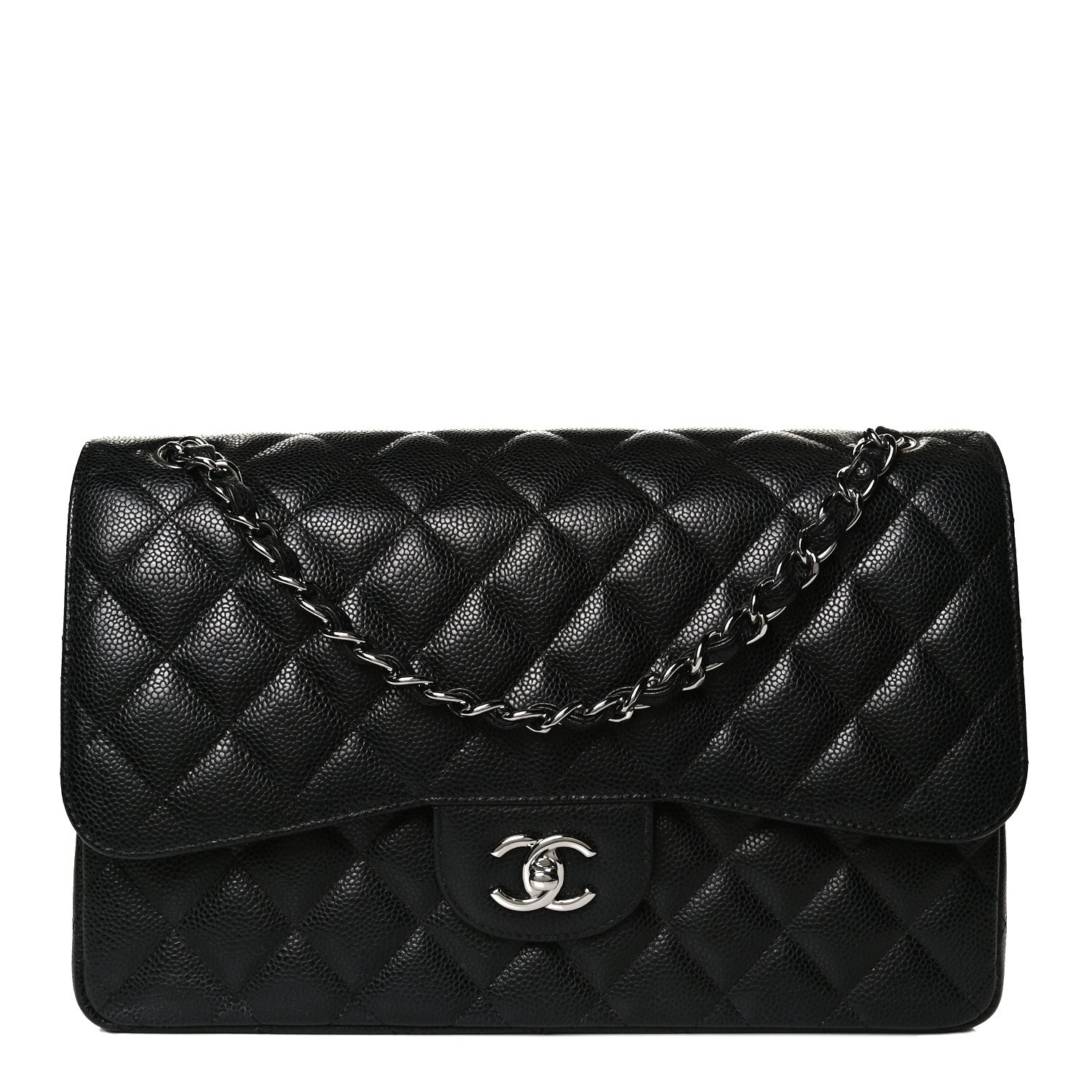 Chanel Caviar Quilted Jumbo Double Flap Black 1 of 13