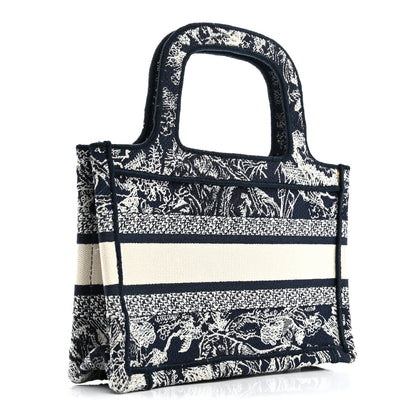 Christian Dior Canvas Embroidered Mini Toile De Jouy Book Tote Blue 3 of 10