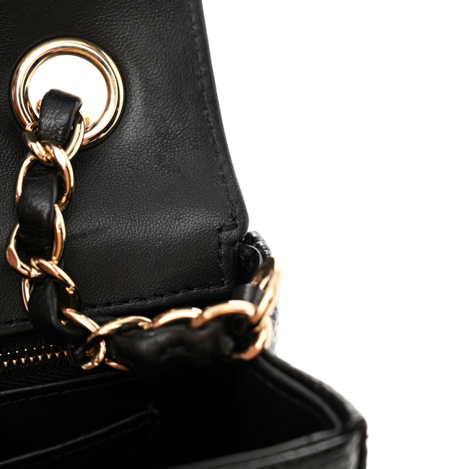 Chanel Lizard Mini Rectangular Flap Black 19 of 19