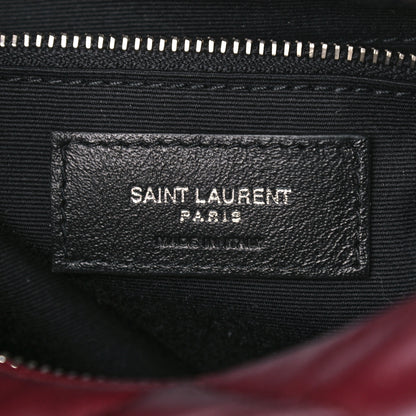 Saint Laurent Calfskin Y Quilted Monogram Small Loulou Bowling Bag Rouge Legion 6 of 9
