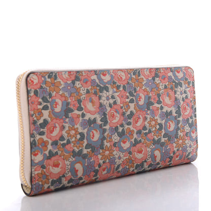 Gucci X LIBERTY OF LONDON Calfskin Infinity Abbey Zip Around Wallet Perfect Pink Ivory 3 of 7