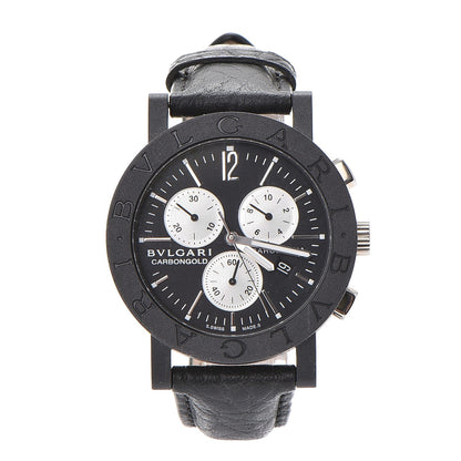 Bulgari Carbon Calfskin 38mm Marbella Quartz Watch Black 1 of 8