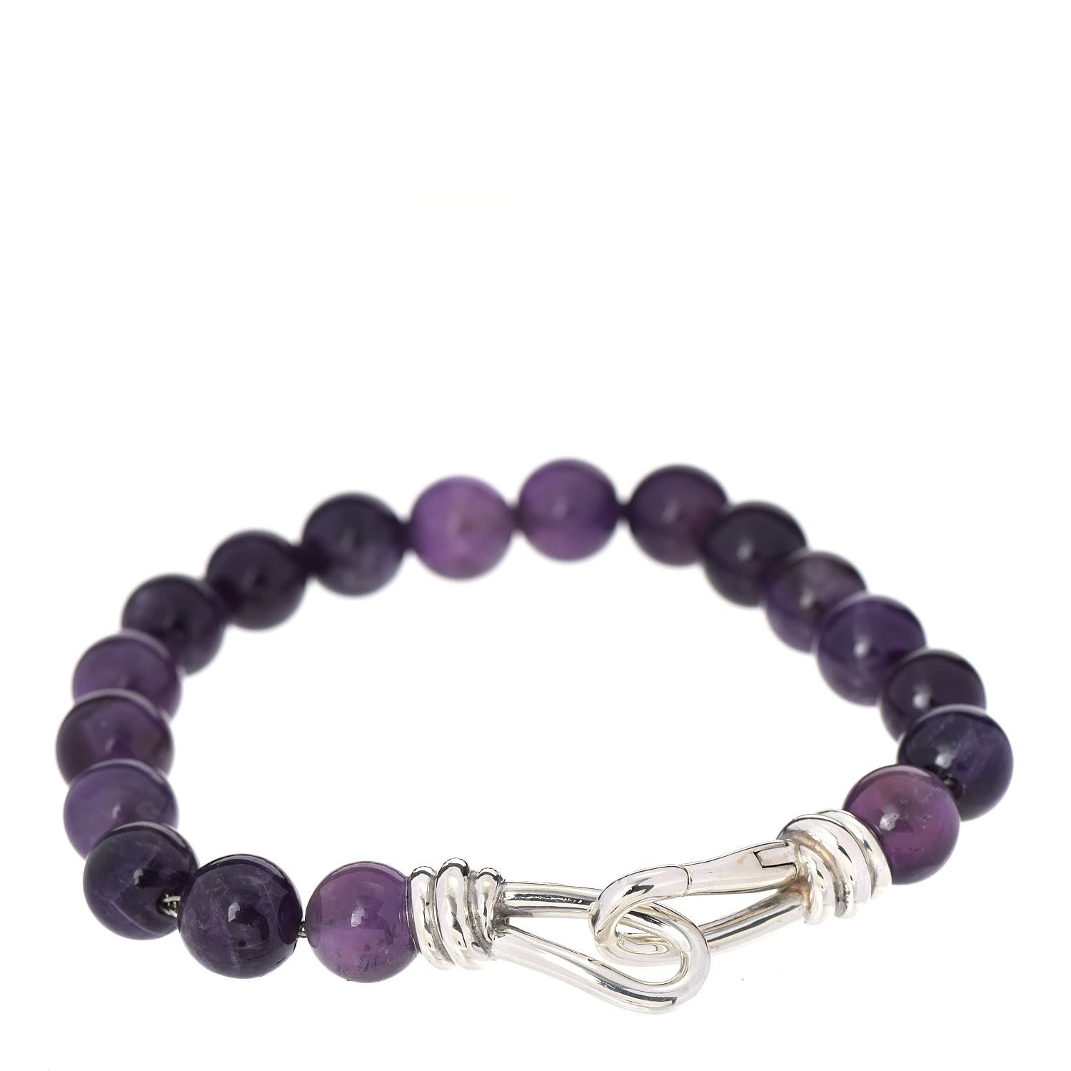 Tiffany Sterling Silver Amethyst Paloma Picasso Knot Bead Bracelet 1 of 5