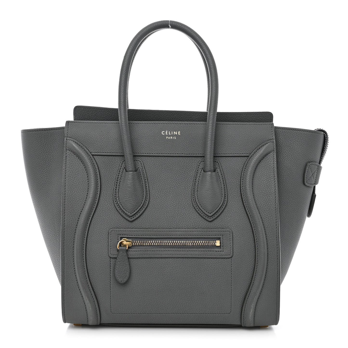 Baby Drummed Calfskin Micro Luggage Kohl