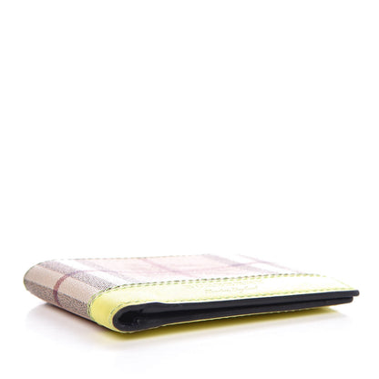 Burberry Haymarket Check BBi-Fold Wallet Yellow 4 of 12
