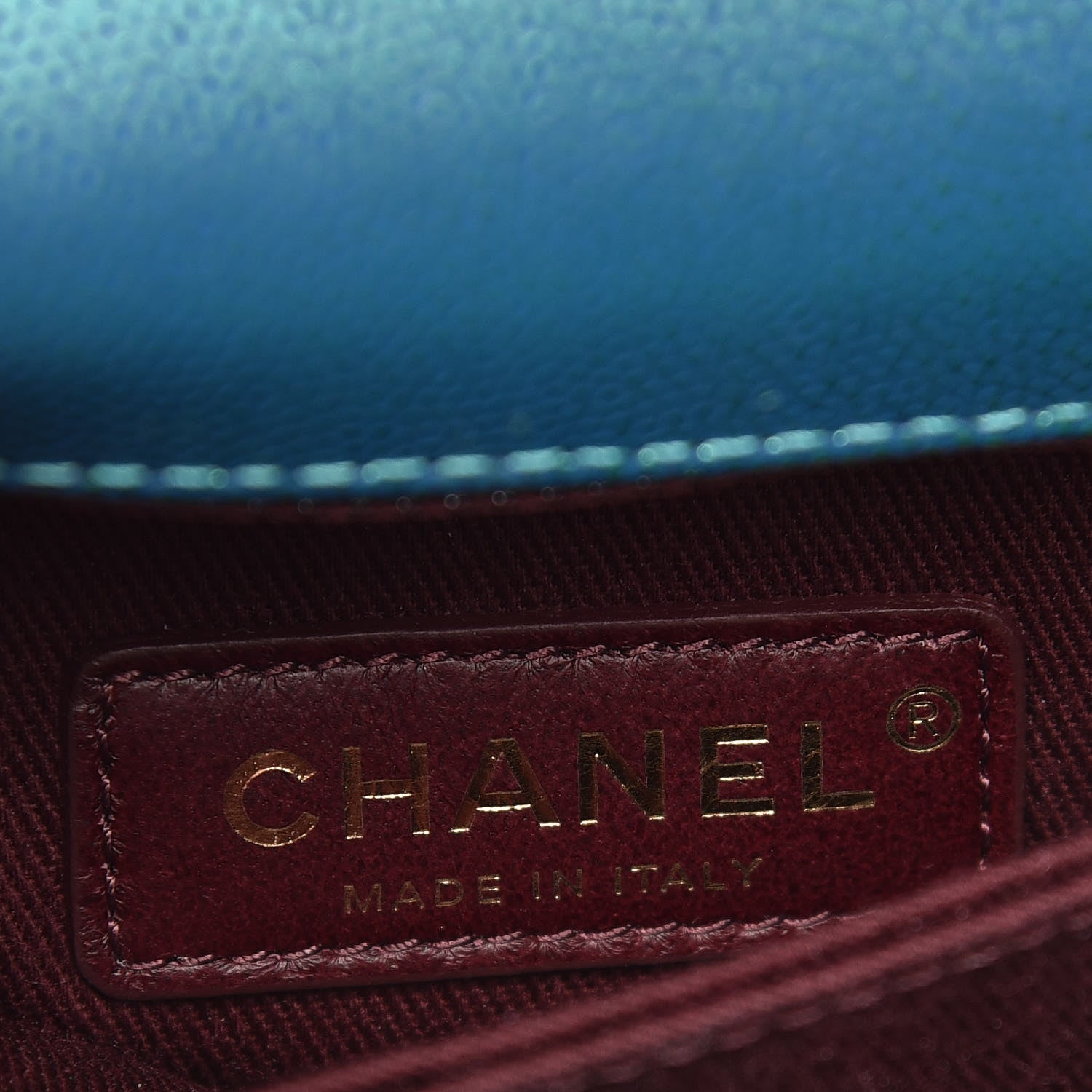 Chanel Metallic Caviar Quilted Mini Coco Handle Flap Blue 8 of 11