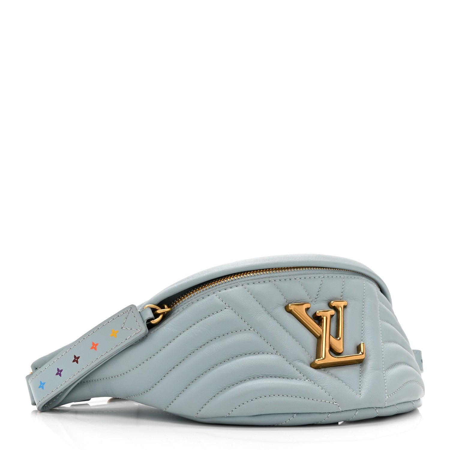 Louis Vuitton Calfskin New Wave Bumbag Porcelain Blue 4 of 9