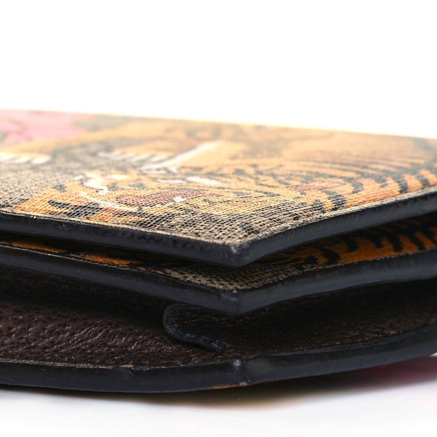 Gucci GG Supreme Monogram Bengal Chain Wallet Beige Pink 8 of 9
