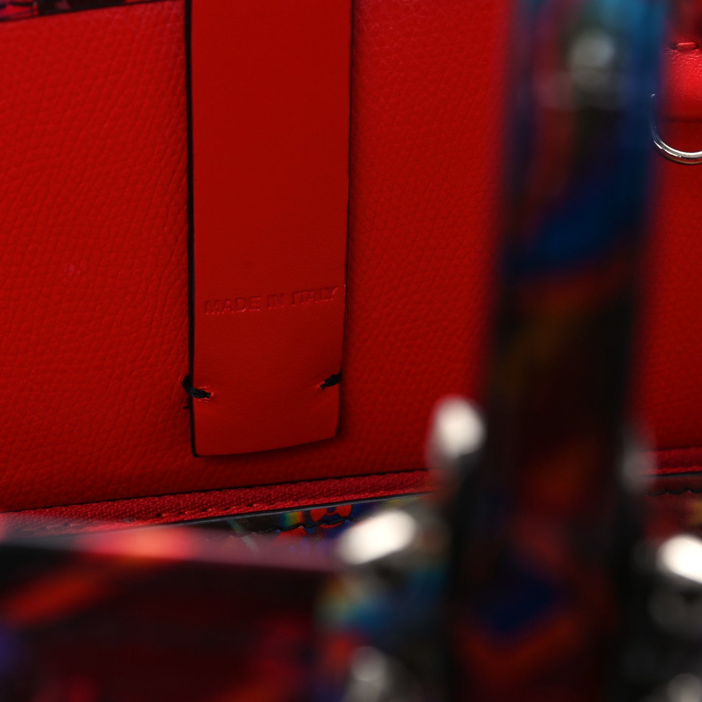 Patent Calfskin Small Discolaser Cabata Tote Multicolor