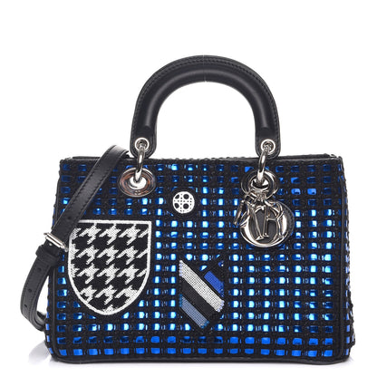 Christian Dior Metallic Tweed Mini Diorissimo Blue 1 of 7