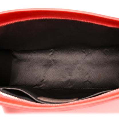 Chanel Patent Calfskin Lucky Symbols Pochette Coral 9 of 19
