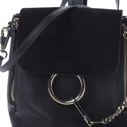 Chloe Suede Calfskin Small Faye Backpack Black 8 of 8