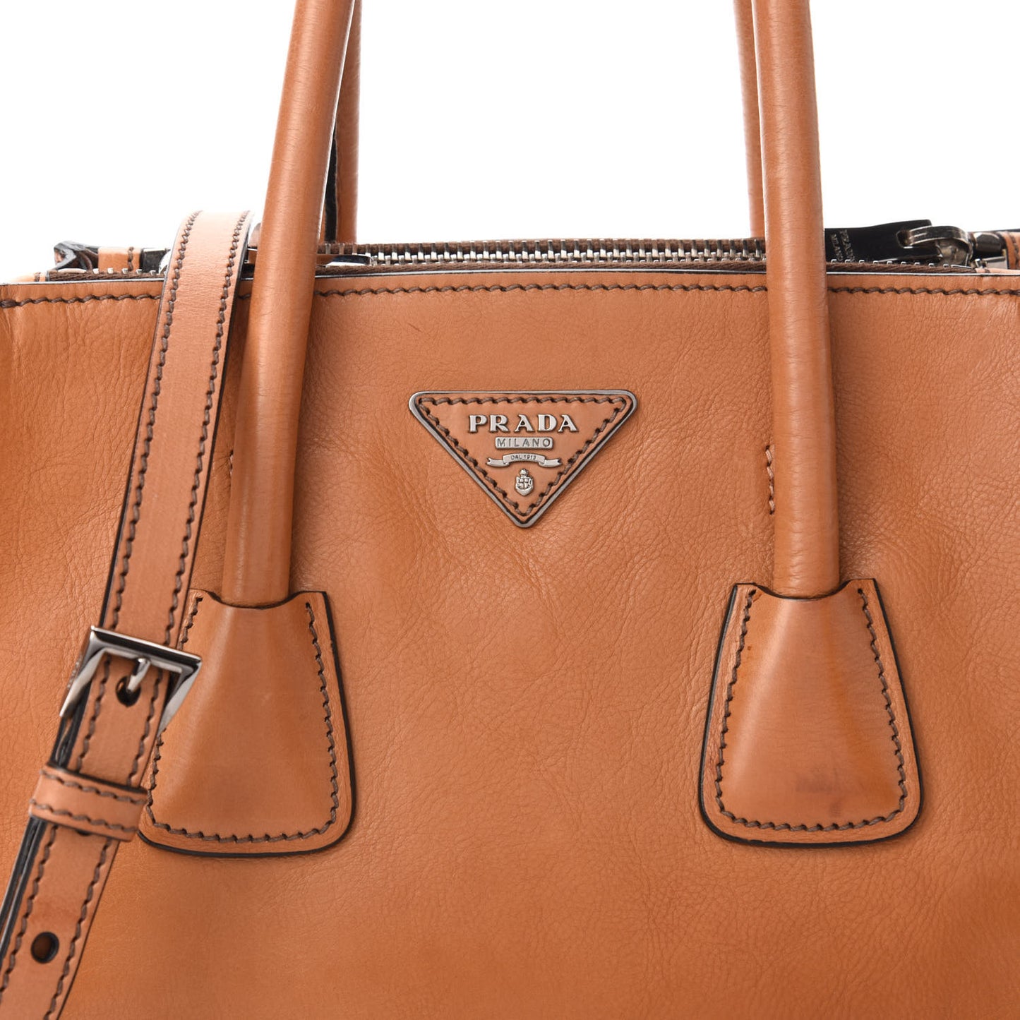 Glace Calf Twin Pocket Tote Naturale