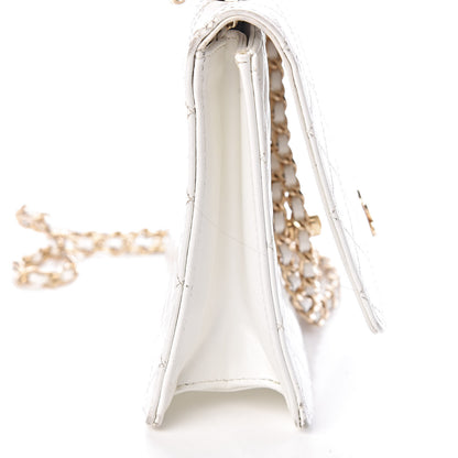 Chanel Glazed Calfskin Stitched Mini Square Flap White 15 of 18
