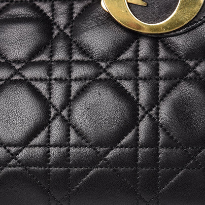 Christian Dior Lambskin Cannage Medium Lady Dior Black 13 of 13