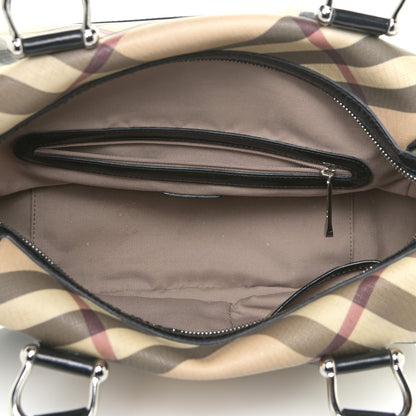 Burberry Supernova Check Patent Bowling Bag Black 15 of 27